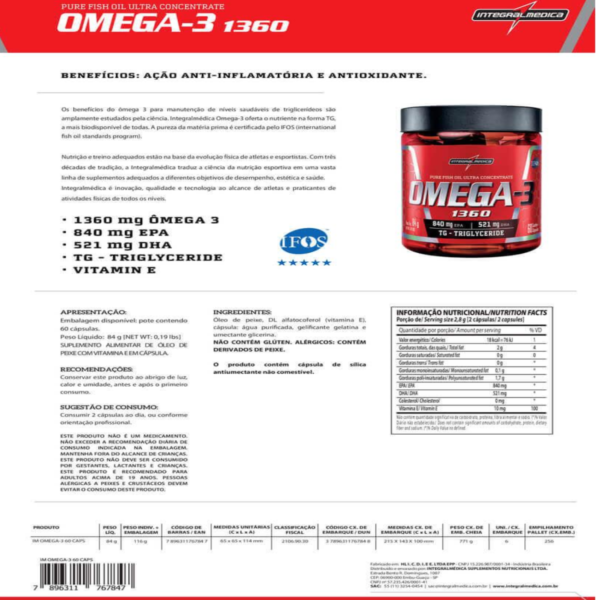 OMEGA 3 60 caps Integral M. - Image 2